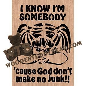 I'm Somebody Girl fretwork scroll saw pattern | The Wooden Teddy Bear