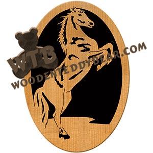Oval Horse fretwork scroll saw pattern | The Wooden Teddy Bear