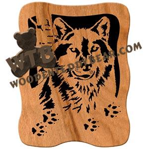 Wolf Animal Tracks fretwork scroll saw pattern | The Wooden Teddy Bear