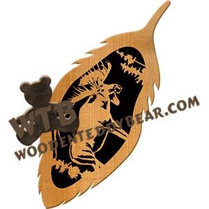 Feather Moose fretwork scroll saw pattern | The Wooden Teddy Bear