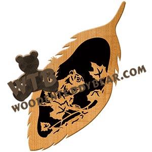 Feather Squirrel fretwork scroll saw pattern | The Wooden Teddy Bear