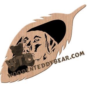 Feather Labrador Retriever fretwork scroll saw pattern | The Wooden Teddy Bear
