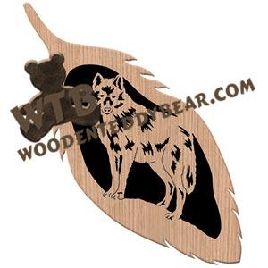 Feather Wolf fretwork scroll saw pattern | The Wooden Teddy Bear