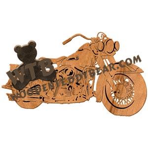 1949 Harley Hydra Glide fretwork scroll saw pattern | The Wooden Teddy Bear