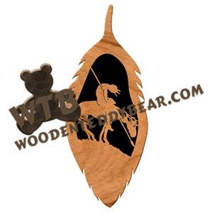 Feather End of the Trail fretwork scroll saw pattern | The Wooden Teddy Bear