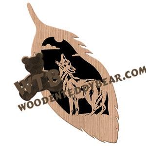 Feather Coyote fretwork scroll saw pattern | The Wooden Teddy Bear