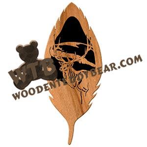 Feather Elk Head fretwork scroll saw pattern | The Wooden Teddy Bear