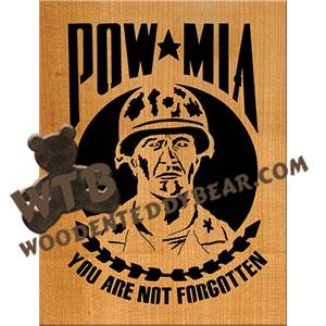 POW-MIA with Soldier fretwork scroll saw pattern | The Wooden Teddy Bear