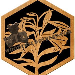 Lily fretwork scroll saw pattern | The Wooden Teddy Bear