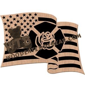 Fallen Firefighter fretwork scroll saw pattern | The Wooden Teddy Bear