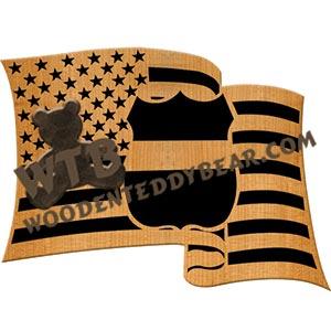 Officer Down fretwork scroll saw pattern | The Wooden Teddy Bear