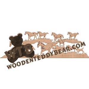 Wild Horses fretwork scroll saw pattern | The Wooden Teddy Bear