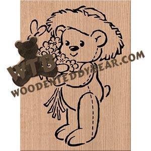 Teddy Bear with Hat fretwork scroll saw pattern | The Wooden Teddy Bear