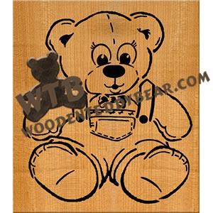 Teddy Bear fretwork scroll saw pattern | The Wooden Teddy Bear