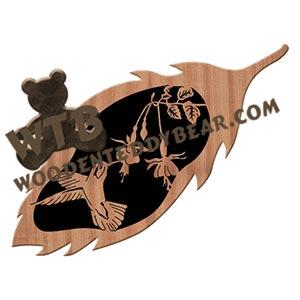 Feather Hummingbird fretwork scroll saw pattern | The Wooden Teddy Bear