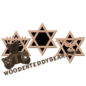 Star of David Set fretwork scroll saw pattern | The Wooden Teddy Bear