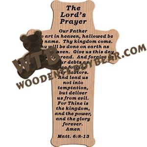 Cross Lord's Prayer fretwork scroll saw pattern | The Wooden Teddy Bear - The Wooden Teddy Bear, Inc Cross Lord's Prayer fretwork scroll saw pattern | The Wooden Teddy Bear - The Wooden Teddy Bear, Inc
