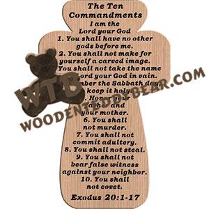 Cross Ten Commandments fretwork scroll saw pattern | The Wooden Teddy Bear