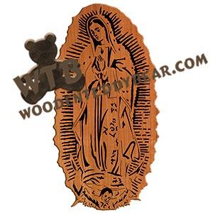 Our Lady of Guadalupe fretwork scroll saw pattern | The Wooden Teddy Bear