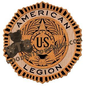 American Legion Logo fretwork scroll saw pattern | The Wooden Teddy Bear