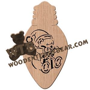 Christmas Light Teddy Bear fretwork scroll saw pattern | The Wooden Teddy Bear