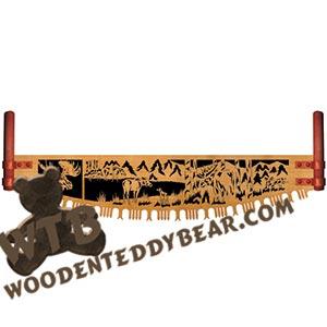 Crosscut Saw Moose fretwork scroll saw pattern | The Wooden Teddy Bear