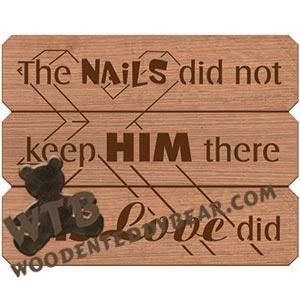 Nails Did Not Keep Him fretwork scroll saw pattern | The Wooden Teddy Bear