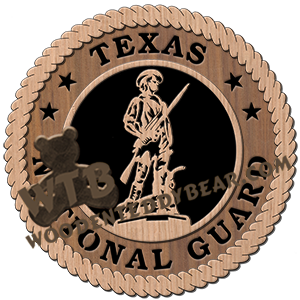 Texas National Guard Logo | Fretwork Scroll Saw Pattern | Wooden Teddy Bear