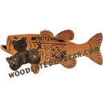 Bass Fly Fisher fretwork scroll saw pattern | The Wooden Teddy Bear