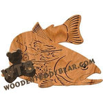 Trout Release fretwork scroll saw pattern | The Wooden Teddy Bear