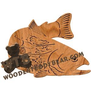 Trout Release fretwork scroll saw pattern | The Wooden Teddy Bear