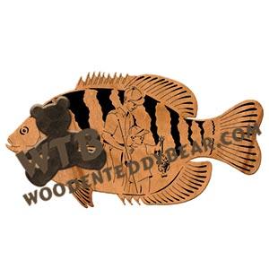 Bluegill First Catch fretwork scroll saw pattern | The Wooden Teddy Bear