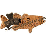 Bass Record Catch fretwork scroll saw pattern | The Wooden Teddy Bear
