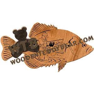 Crappie fretwork scroll saw pattern | The Wooden Teddy Bear