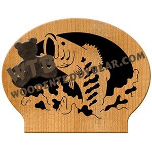 Bass Letter/Napkin Holder fretwork scroll saw pattern | The Wooden Teddy Bear