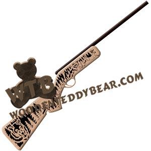 Rifle Wolf fretwork scroll saw pattern | The Wooden Teddy Bear