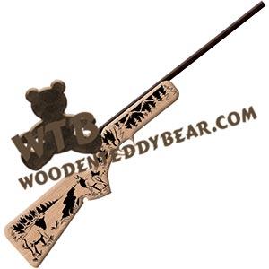 Rifle Elk #2 fretwork scroll saw pattern | The Wooden Teddy Bear