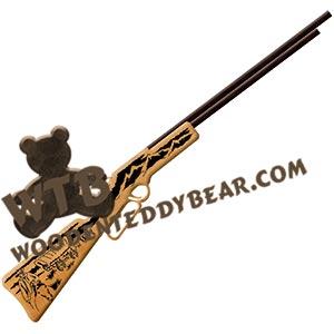 Rifle Westward Bound fretwork scroll saw pattern | The Wooden Teddy Bear