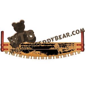 Circular Saw Wolf Hunt fretwork scroll saw pattern | The Wooden Teddy Bear