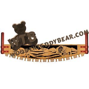 Crosscut Saw Early Americans fretwork scroll saw pattern | The Wooden Teddy Bear