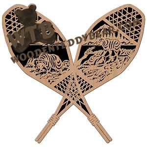 Snowshoes Bear fretwork scroll saw pattern | The Wooden Teddy Bear