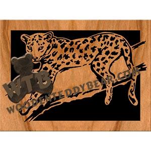 Leopard fretwork scroll saw pattern | The Wooden Teddy Bear
