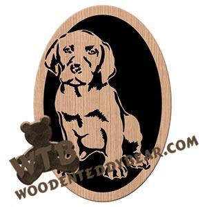 Oval Puppy fretwork scroll saw pattern | The Wooden Teddy Bear