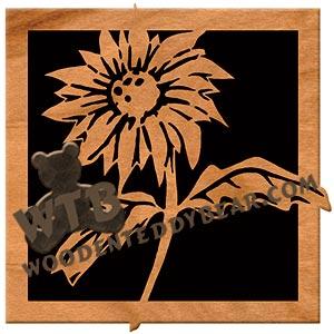 Black Eyed Susan fretwork scroll saw pattern | The Wooden Teddy Bear