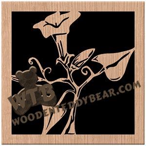 Morning Glory fretwork scroll saw pattern | The Wooden Teddy Bear