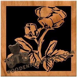 Strawberry Blossoms fretwork scroll saw pattern | The Wooden Teddy Bear