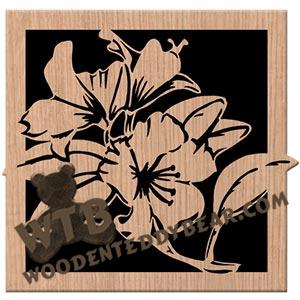 Azalea fretwork scroll saw pattern | The Wooden Teddy Bear