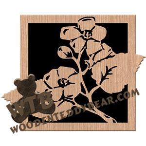 Apple Blossoms fretwork scroll saw pattern | The Wooden Teddy Bear