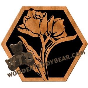 Tulips fretwork scroll saw pattern | The Wooden Teddy Bear