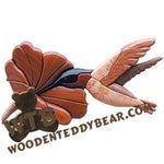 Ruby Hummingbird Intarsia intarsia scroll saw pattern | The Wooden Teddy Bear